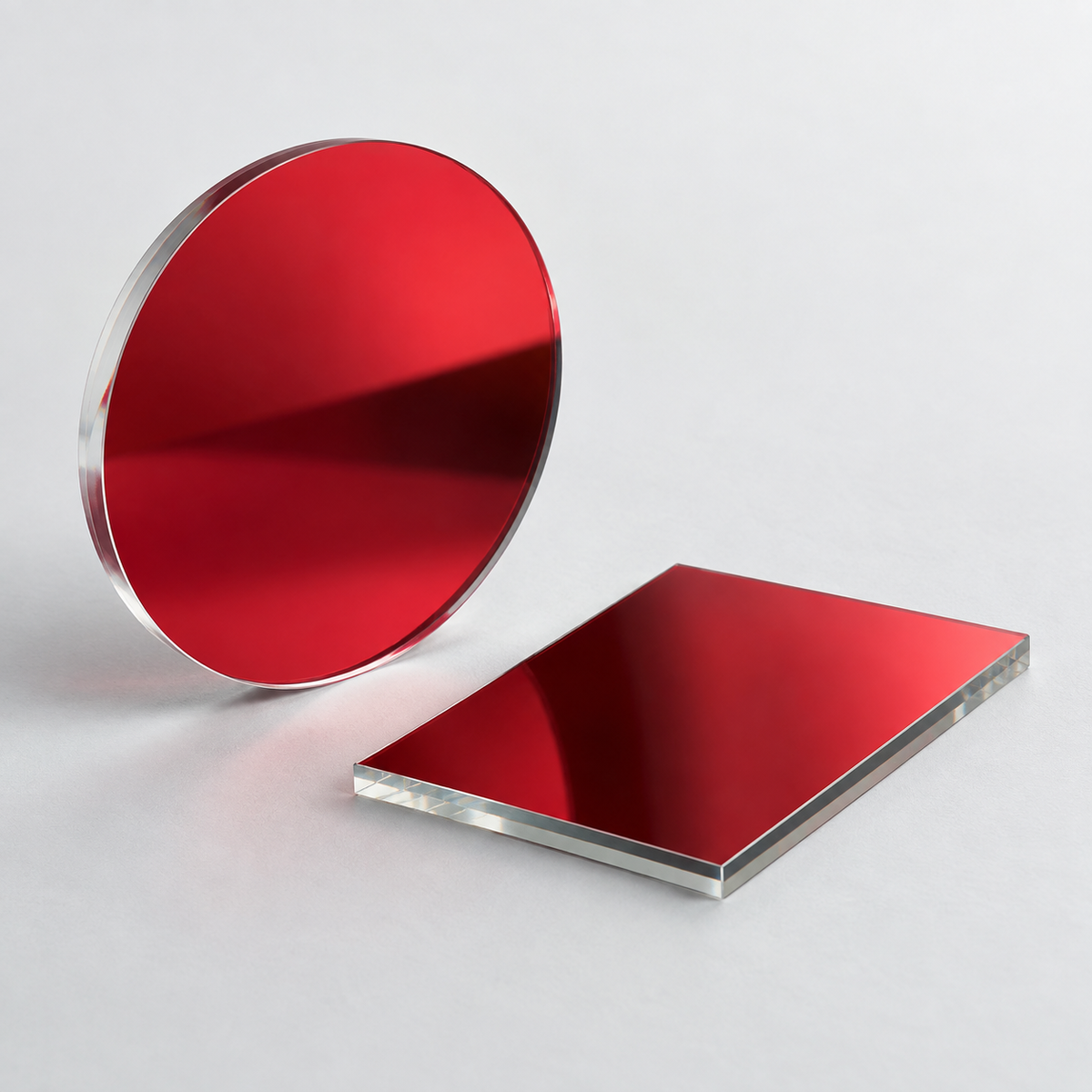 Red Reflective Mirrors — product concept illustration