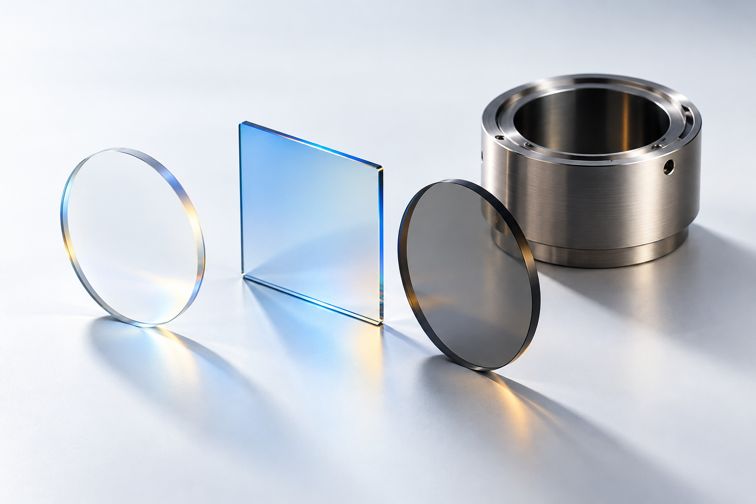 Industrial optical assembly concept illustration