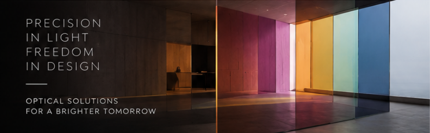 Precision in light. Freedom in design. Colored architectural glass from the supplied request card.